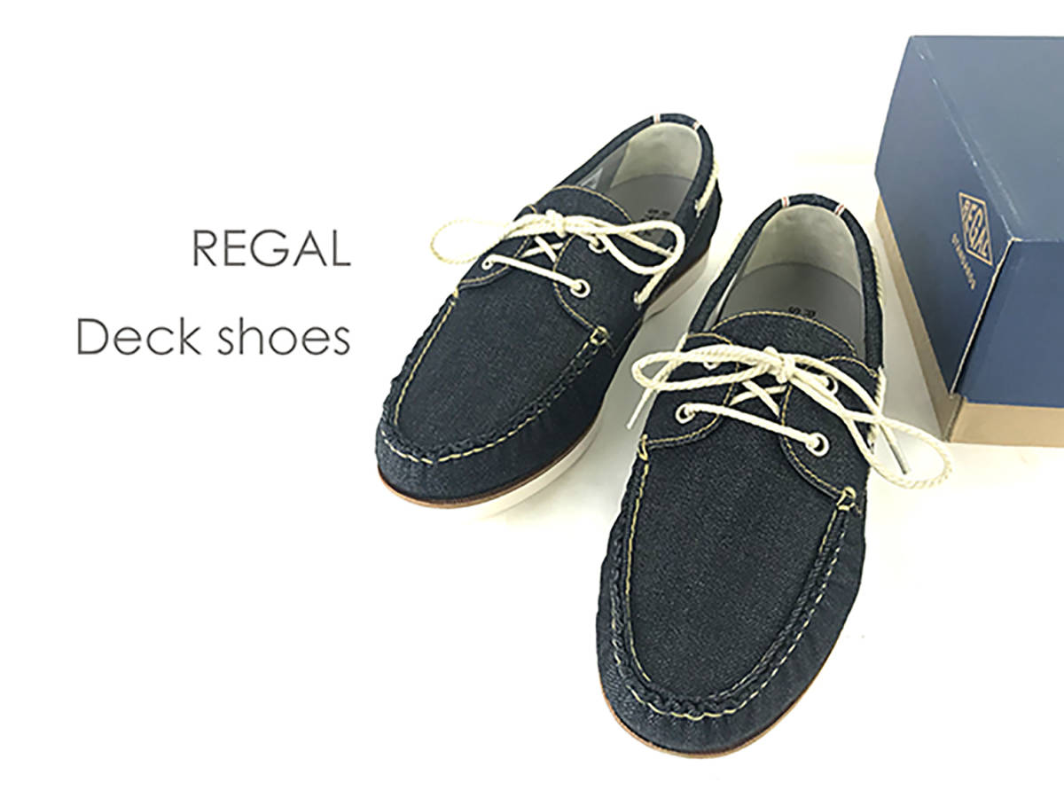 未使用 美品 REGAL リーガル STANDARDS スタンダード デニム デッキ 