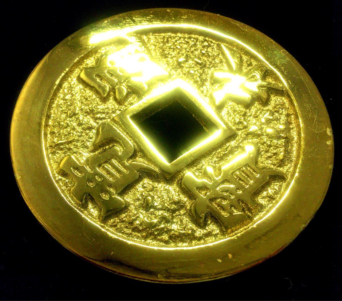 24KGP 黄金寛永 金貨 金 古銭 絵銭 穴銭 コイン メダル 寛永通宝 寛永通寳 骨董 アンティーク 金属工芸 金属彫刻_3