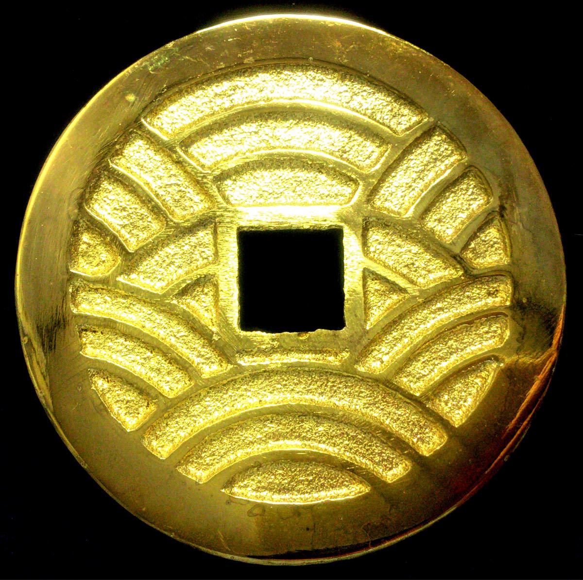 24KGP 黄金寛永 金貨 金 古銭 絵銭 穴銭 コイン メダル 寛永通宝 寛永通寳 骨董 アンティーク 金属工芸 金属彫刻_4