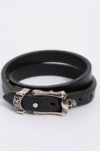 DEAL DESIGN スカル レザー バングル DEAL DESIGN ブレスレット.スカルハンガー DEAL DESIGN - ディール