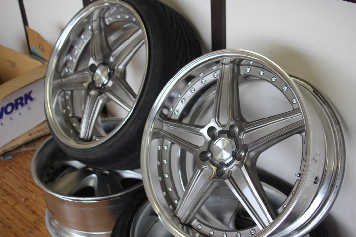 深リムｗワークホイール　2本　タイヤ1本_3