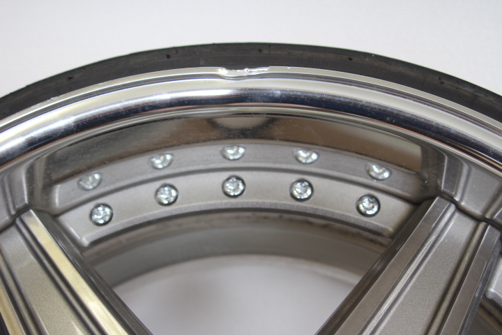 深リムｗワークホイール　2本　タイヤ1本_5