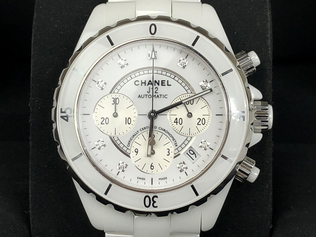 rmm】 CHANEL シャネル J12 H2009 ホワイトセラミック クロノグラフ 9P 