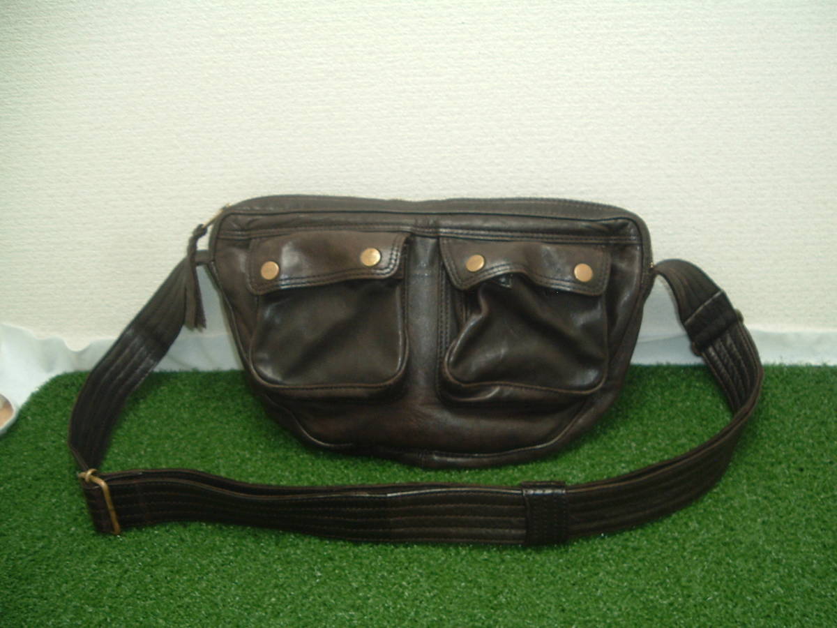 限定SALE，高品質 良好 ポーター ホースマン 馬革ショルダー ブラウン 定価46 440円 品番221-04769 正規品 レザー 本物(ショルダーバッグ)｜売買されたオークション情報、yahooの商品情報をアーカイブ公開 - オーク かばん、バッグ
