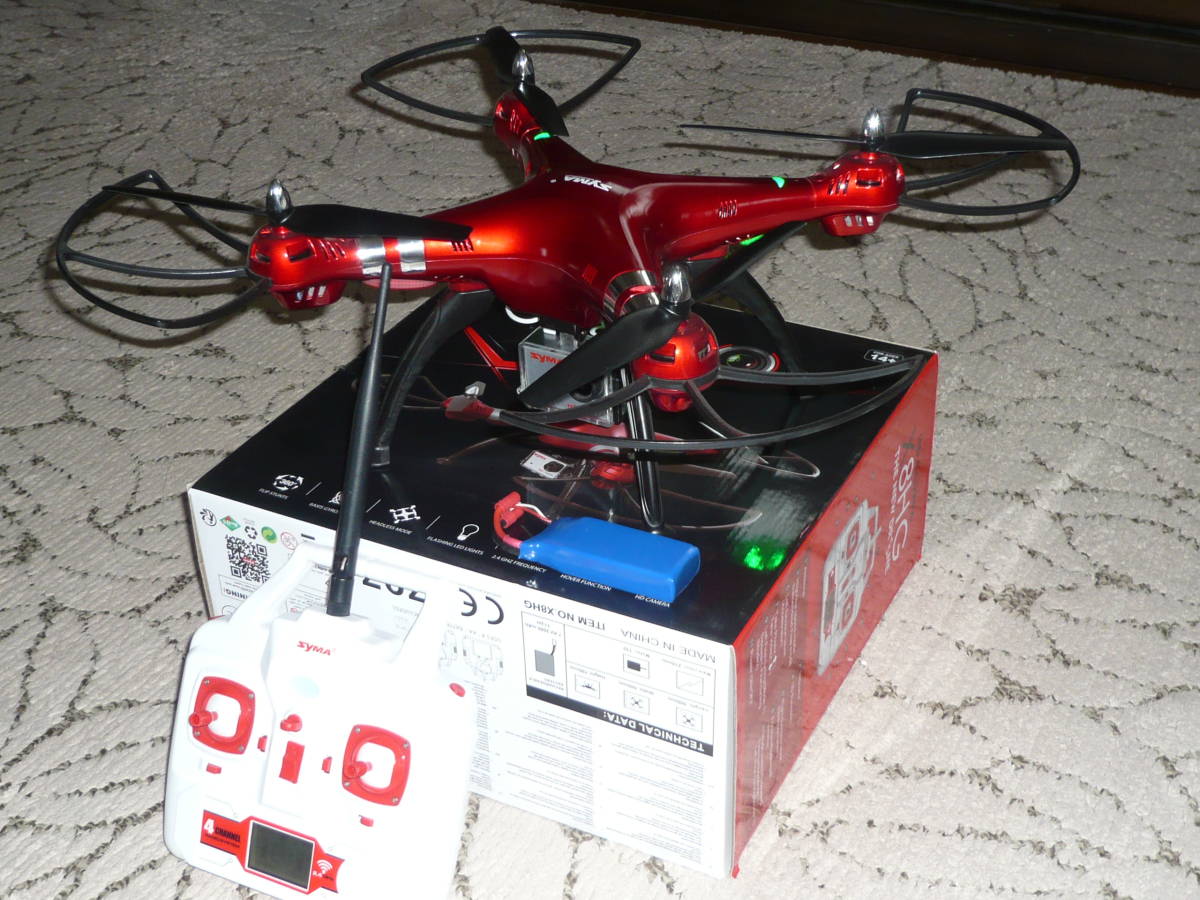 正規品，新作 SYMA ドローン X8HG+予備バッテリ/右スロットル仕様に改造済(完成品（電動）)｜売買されたオークション情報、yahooの商品情報をアーカイブ公開 - オークファン 完成品（電動）
