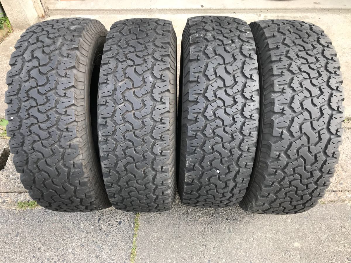 LT 235/70R16 104/101S 中古 4本 12年製 BFグッドリッチ オールテレーン T/A KO 残約7.6mm以上 ホワイトレター デリカ ジムニー