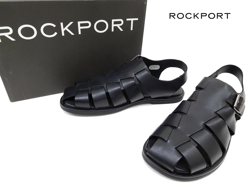【激安大特価，定番】 ROCKPORT ロックポート BEACH AFFAIR FISHERMAN V78023 フィッシャーマン レザー サンダル ブラック 27cm US9 / n524-11(27.0cm)｜売買されたオークション情報、yahooの商品情報をアーカイブ公開 - オークファン 27.0cm