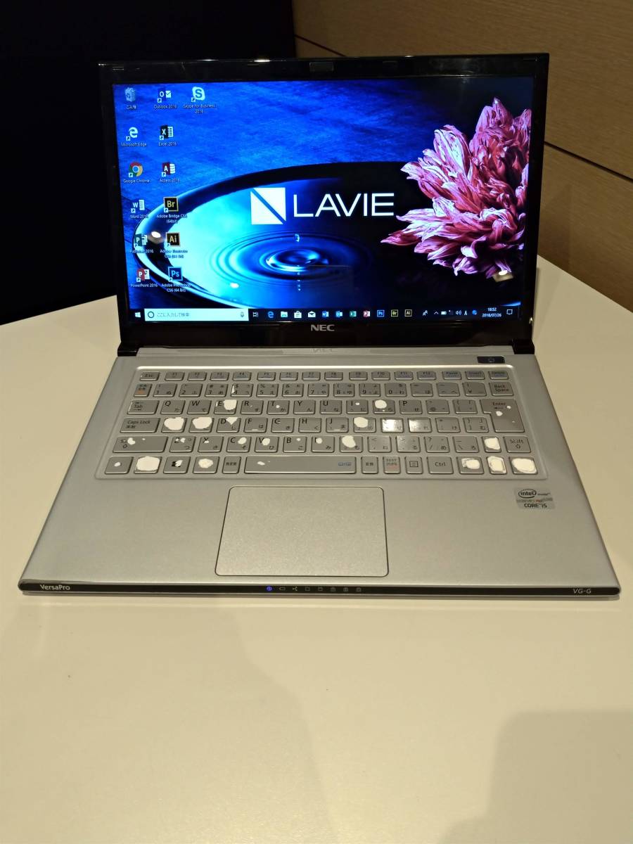 ■超軽量875g NEC VersaPro UltraLite タイプVG/128GB(SSD)搭載■最新Win10pro■CORE i5 3337U(第3世代)/4GB/MS office 2016