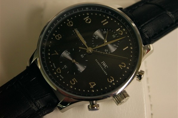 IWC メンズ高級時計　ポルトギーゼ IW371447 自動巻き ブラック　 I8860 | [中古]IWC ポルトギーゼ クロノグラフ IW371447 ブラック
