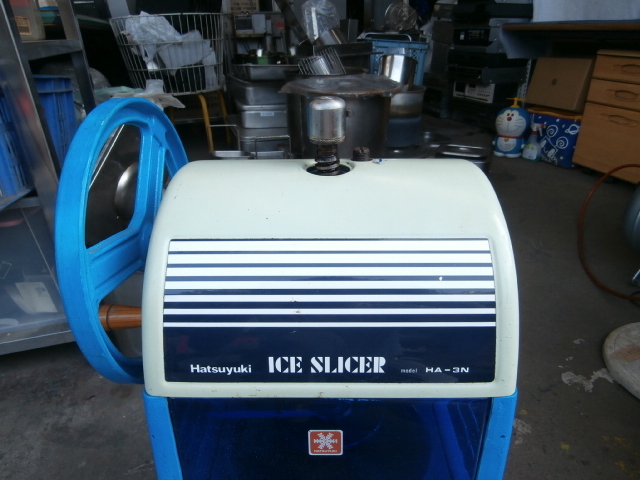 o804-4 初雪 手動式かき氷機 アイススライサーHA-3N/角氷_4