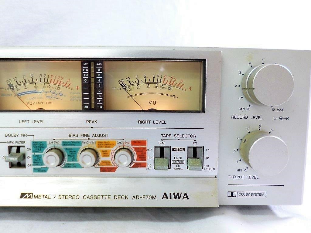 AIWA AD-F70 ステレオカセットデッキ 通電確認のみ ジャンク AIWA