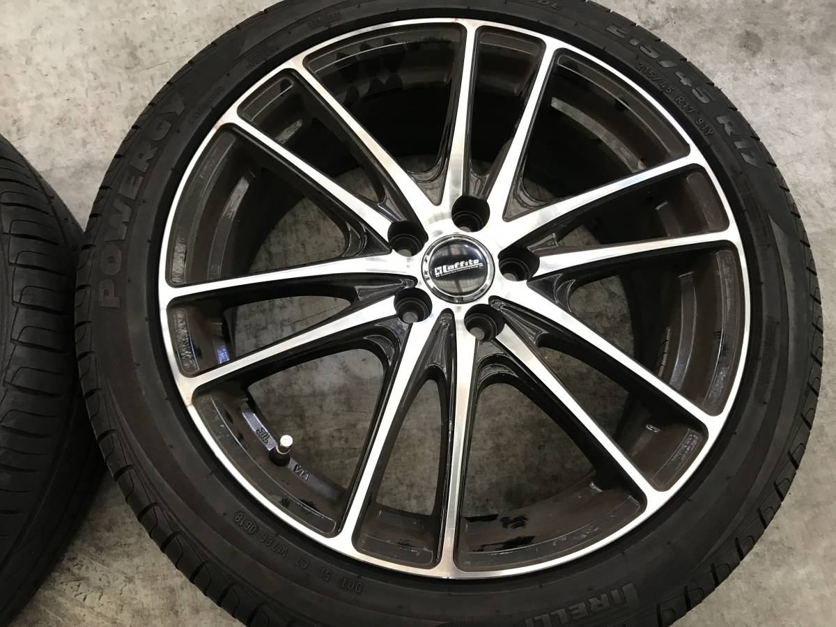 0956 Laffite 17×7J+50 100/5H ハブ径約67φ 2018年タイヤ付