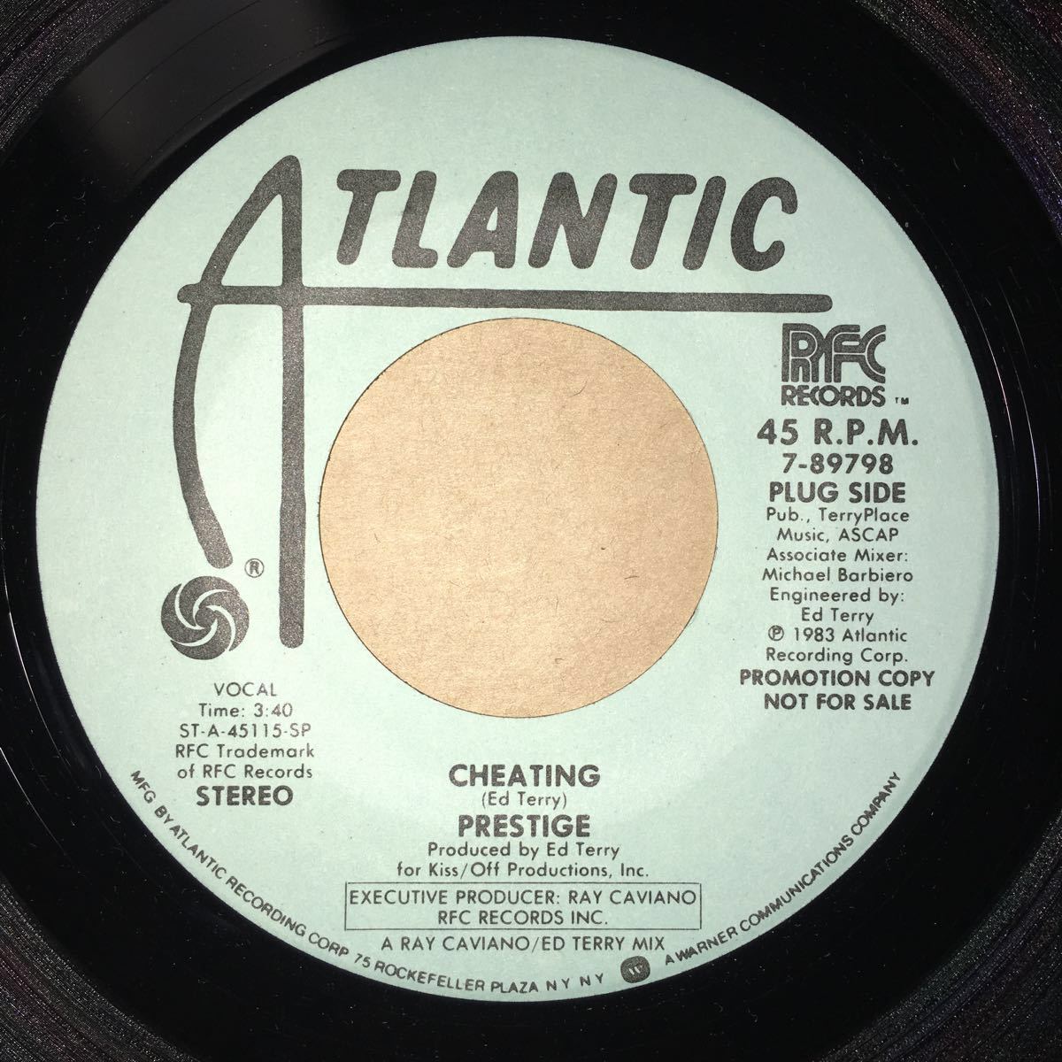 PRESTIGE - CHEATING // 7インチ プロモ盤 レコード ep disco modern 