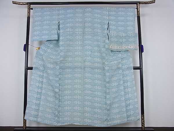 ヤフオク！ベストストア受賞店■花美人着物■本場小千谷ちぢみ　夏物　本麻　蜀江文　逸品　ｂ420