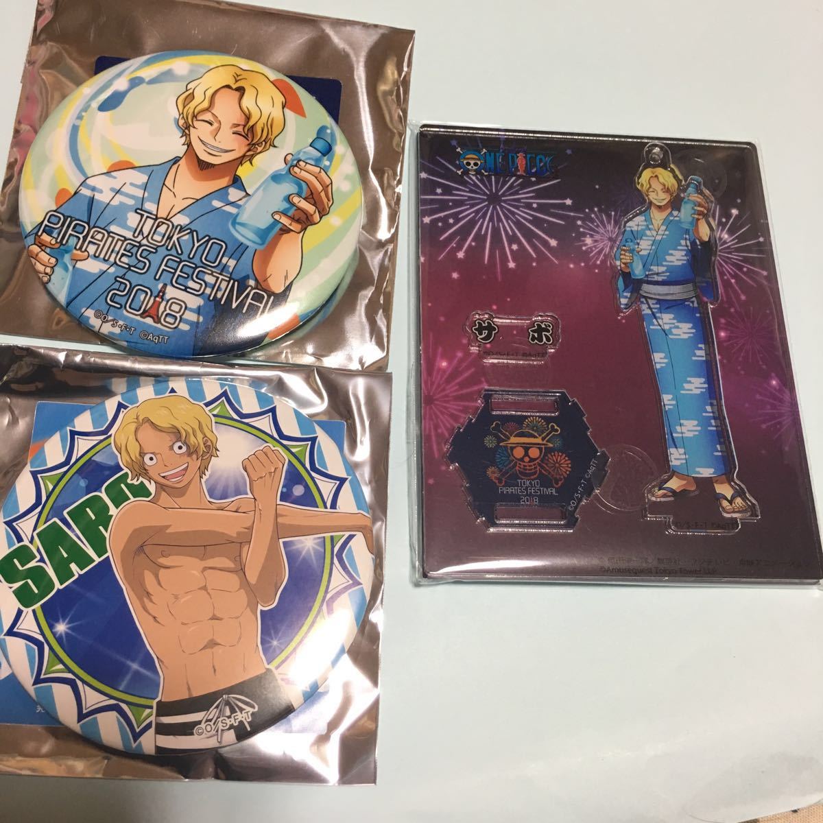 サボ 3点 缶バッジ アクリル キーチェーン ハワイアンズ 東京