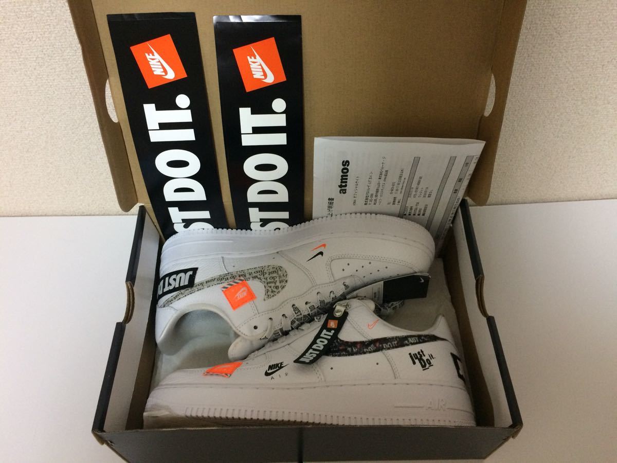 新品 28cm us10 NIKE AIR FORCE 1 LOW 07 PREMIUM JUST DO IT '07 PRM JDI エアフォース 1 WHITE/WHITE-BLACK-TOTAL ORANGE 18FA-I