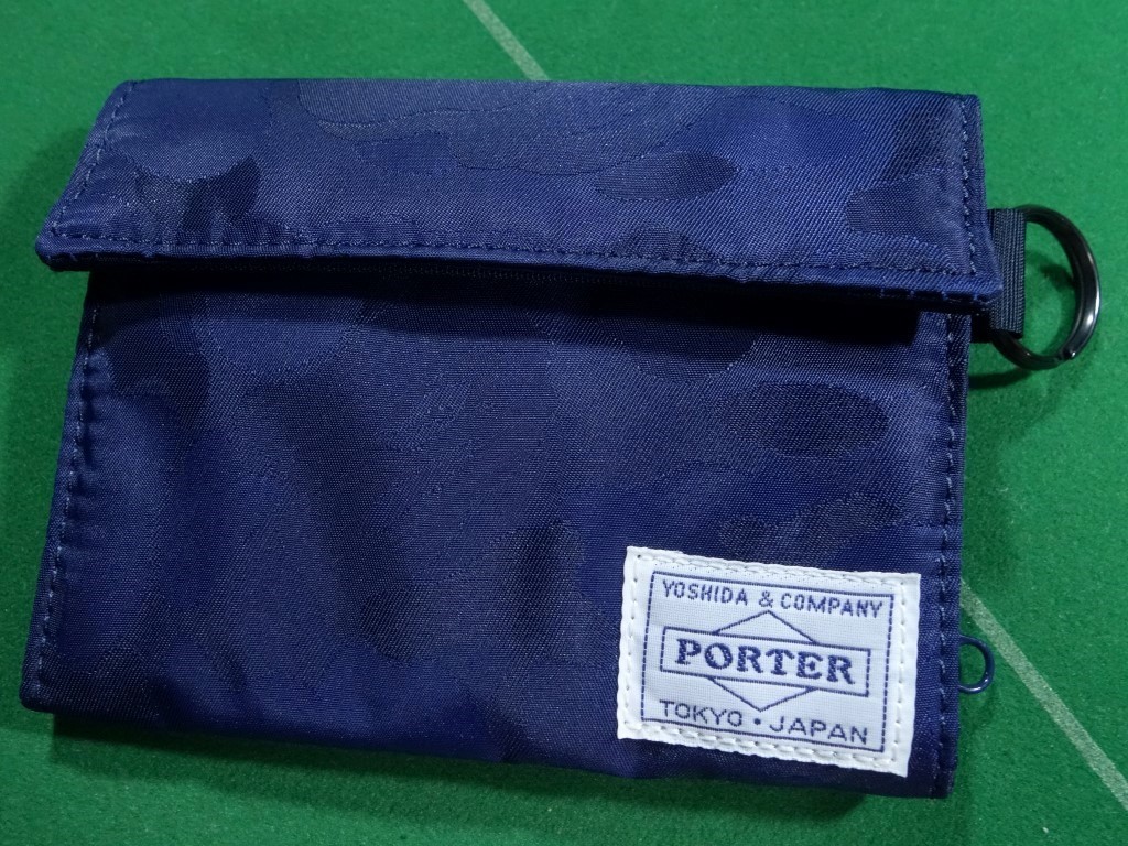 PORTER タンゴブラック ちりめん 70周年記念 二つ折り財布 TANGO BLACK