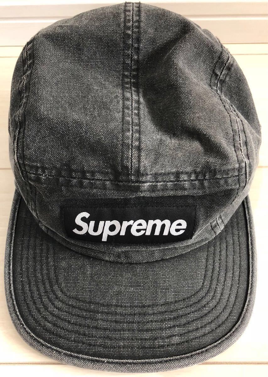 Supreme☆シュプリーム キャップ ブラックデニム キャンプキャップ