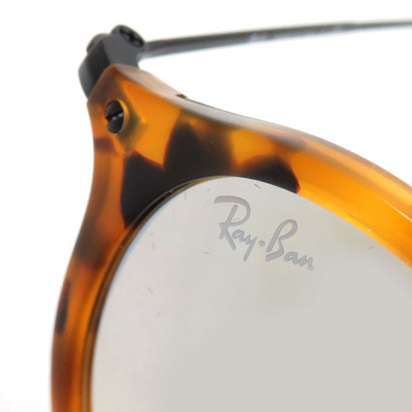 極美品*レイバン*RB2447-F*ROUND*ラウンド*トータス × メタル*ミラーレンズ*サングラス*メガネ*ケース付き*49□21*33627