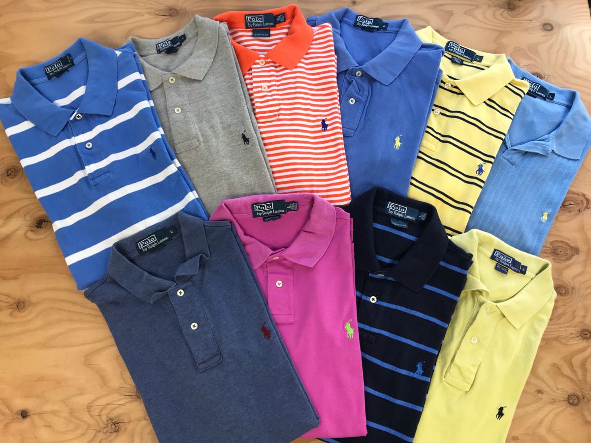 格安，新品 ① 古着卸 USA 半袖 ポロシャツ ラルフローレン 16枚 セット まとめ売り 1円スタート 大量 卸売り アメリカ古着 ロゴ ワンポイント無地 