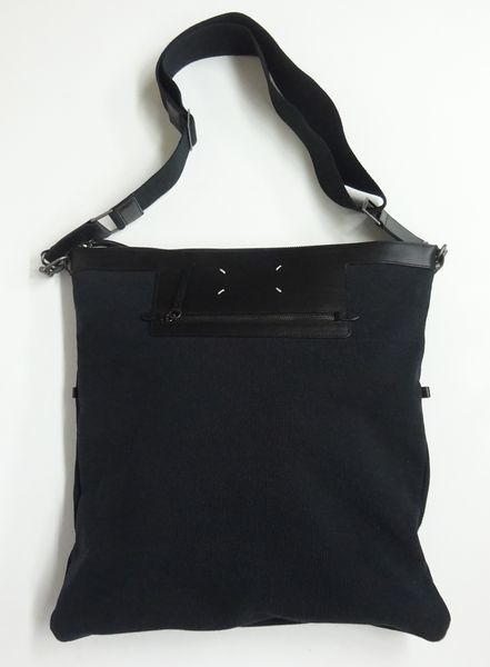 新品 マルタン マルジェラ レザー ショルダー バッグ maison margiela ブラック 八の字 ライダース ドライバーズ ニット