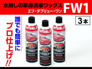 FW1 WAX 水無し洗車ワックス 3本 メンテナンス ワックス 【公式通販】