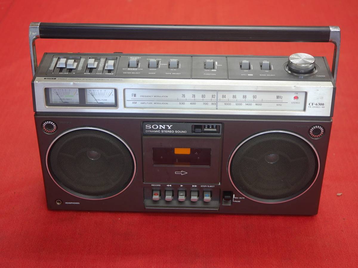 SONY CF-6300 ラジカセ 昭和レトロ 当時物 ラジオカセット 昭和 Sony