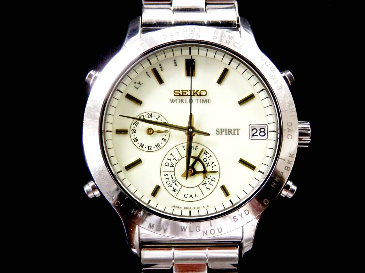 SEIKO セイコー ワールドタイム スピリット 6M15-7000 腕時計