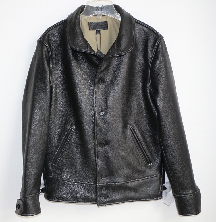 (取寄品) ステアハイド 復刻 30's A-1タイプ コサックジャケット ブラック Sサイズ ショールカラー フライト スポーツ レザー 牛革