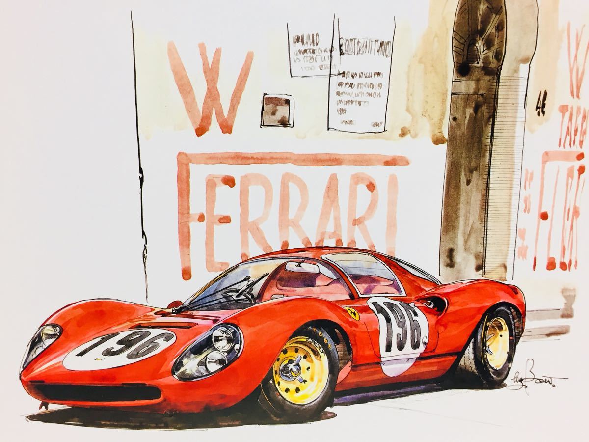 イラスト Bow フェラーリ ディノ 6sp カーマガジン 車 絵 フェラーリ 売買されたオークション情報 Yahooの商品情報をアーカイブ公開 オークファン Aucfan Com