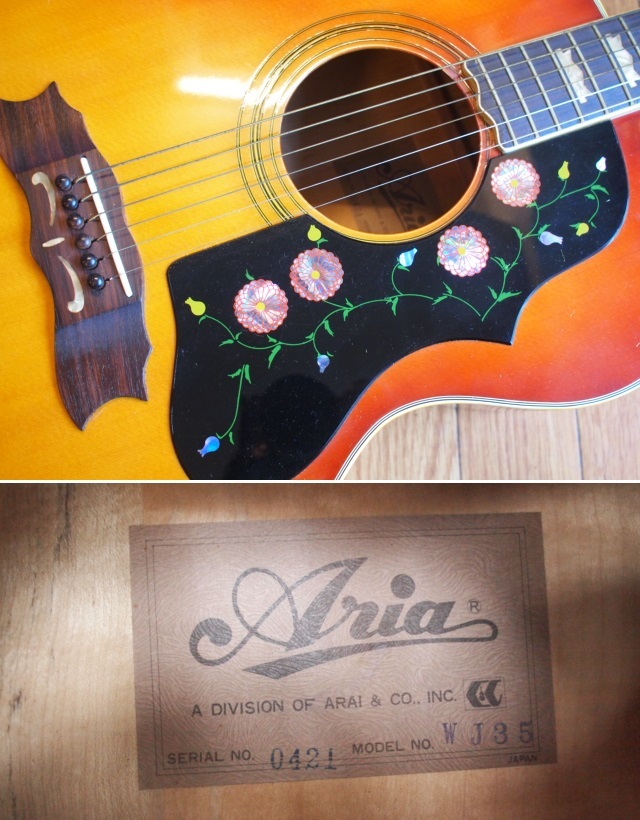 ◇Aria 【WJ35】 アコースティックギター Gibson J-200コピーモデル