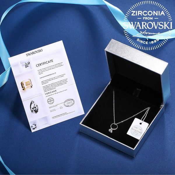 ☆新品未使用☆ネックレス チェーン スワロフスキージルコニア シルバー925純銀製 公式認証付き 指輪ペンダント リング レディース_2