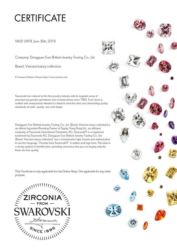 ☆新品未使用☆ネックレス チェーン スワロフスキージルコニア シルバー925純銀製 公式認証付き 指輪ペンダント リング レディース_7