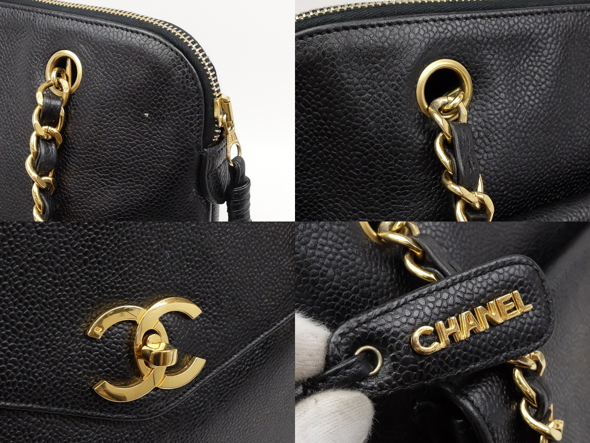 CHANELシャネル】ココマーク☆チェーンショルダーバッグ☆キャビア 