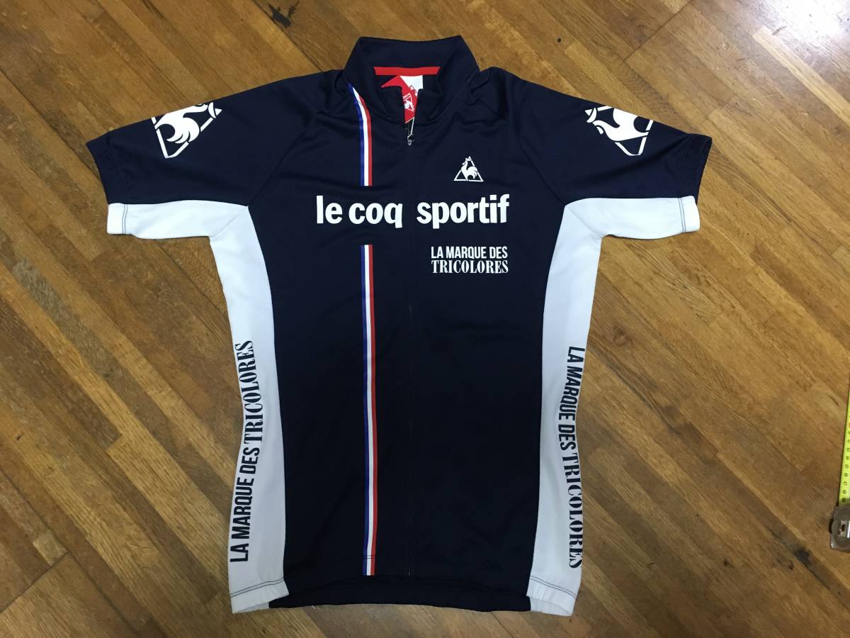 ⑧le coq sportif ルコック スポルティフ QC-741463 L 紺×白 サイクリングジャージ coq sportif le et -Mode エル