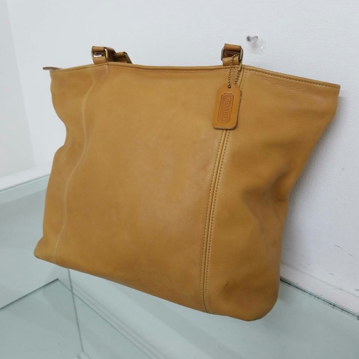 人気再入荷 COACH コーチ レザートートバッグ レザー 本革 キャメル 
