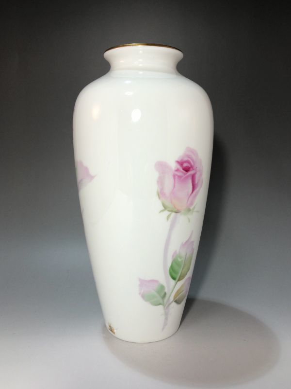 リングハンドル □オールドノリタケ□金色2ハンドルにビビットカラーの