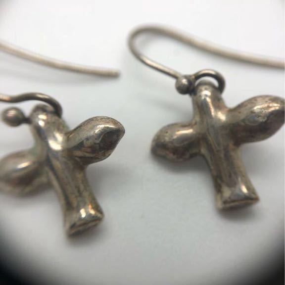 美品 ティファニー シルバー925 バード 鳥 クロスピアス Tiffany&amp
