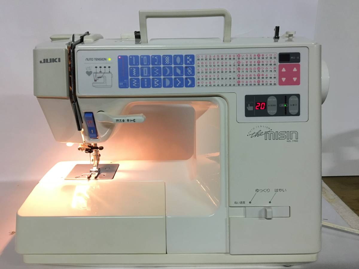 JUKI ジューキ ミシン HZL-7700 美品 ケース/取説/梱包箱付き