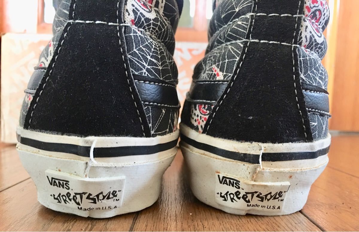 VANSバンズsk8-hiスケートハイスカルスパイダーUSA製アメリカ製 VANSバンズsk8-hiスケートハイスカルスパイダーUSA製アメリカ製