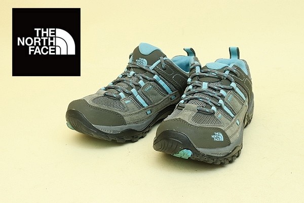 【全品1000円スタート】THE NORTH FACE ノースフェイス◆TRAIL MEISTER Ⅲ アウトドア シューズ◆グレー×ライトブルー◆size 24.5cm
