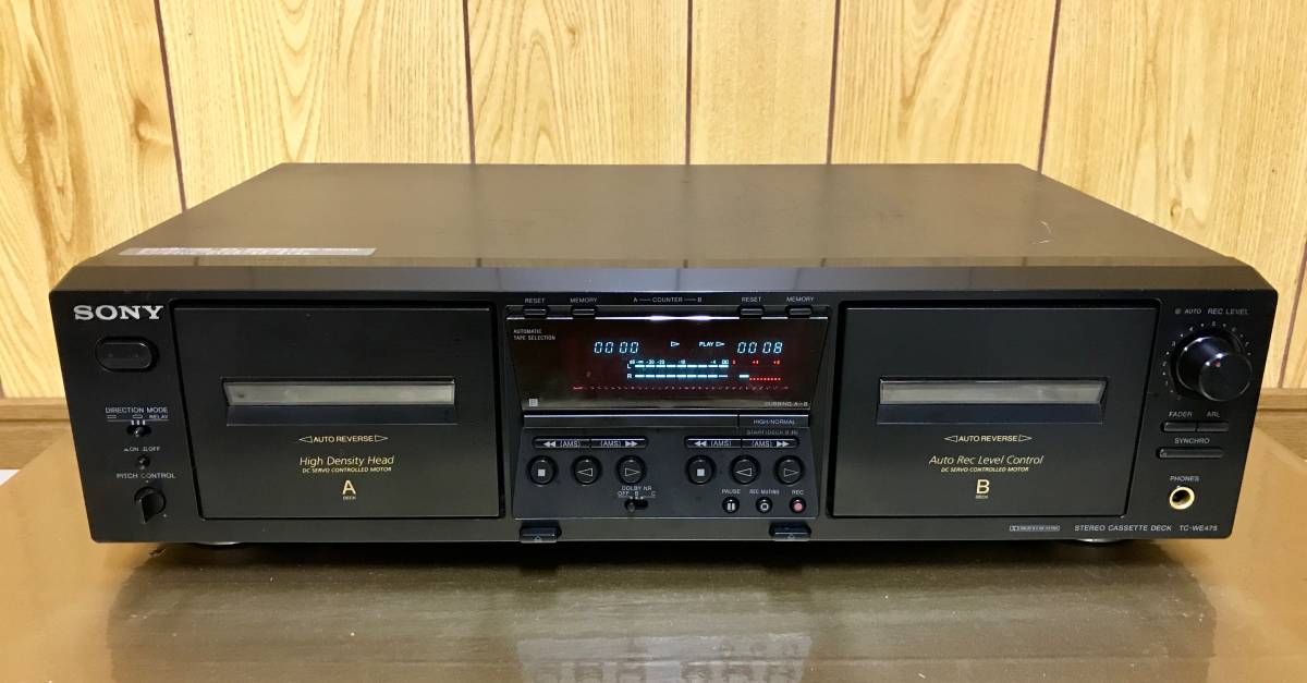 ソニー カセットデッキ TC-WE475 整備動作品 リモコン付 C ソニー