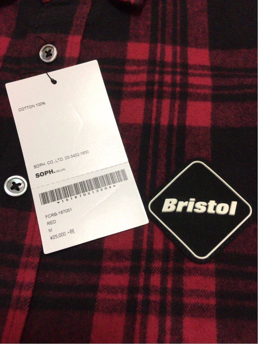 FCRB ARCH STAR FLANNEL CHECK SHIRTS 赤 M ソフ F.C.Real Bristol