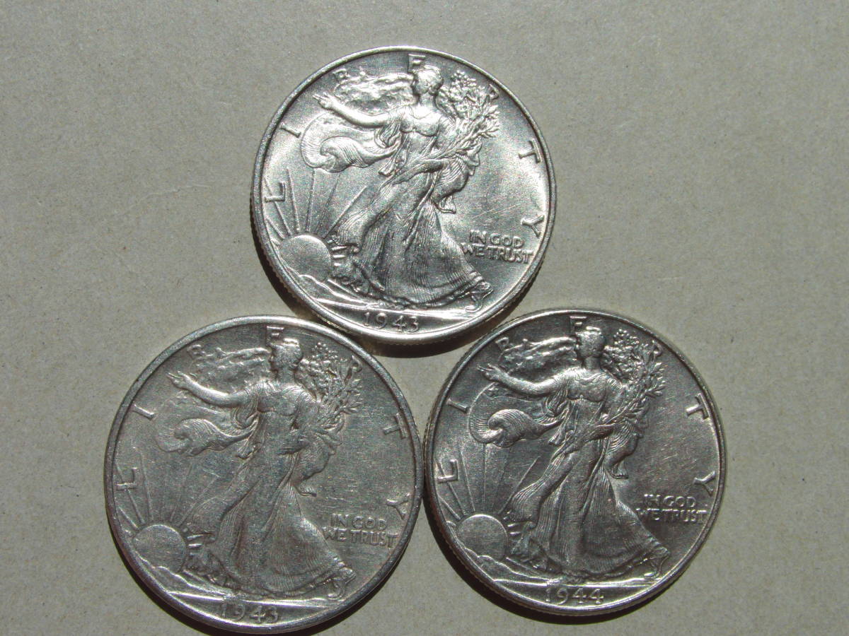1943-S Walking Liberty Half Dollar 50C ハーフダラー 銀貨 メルカリ 