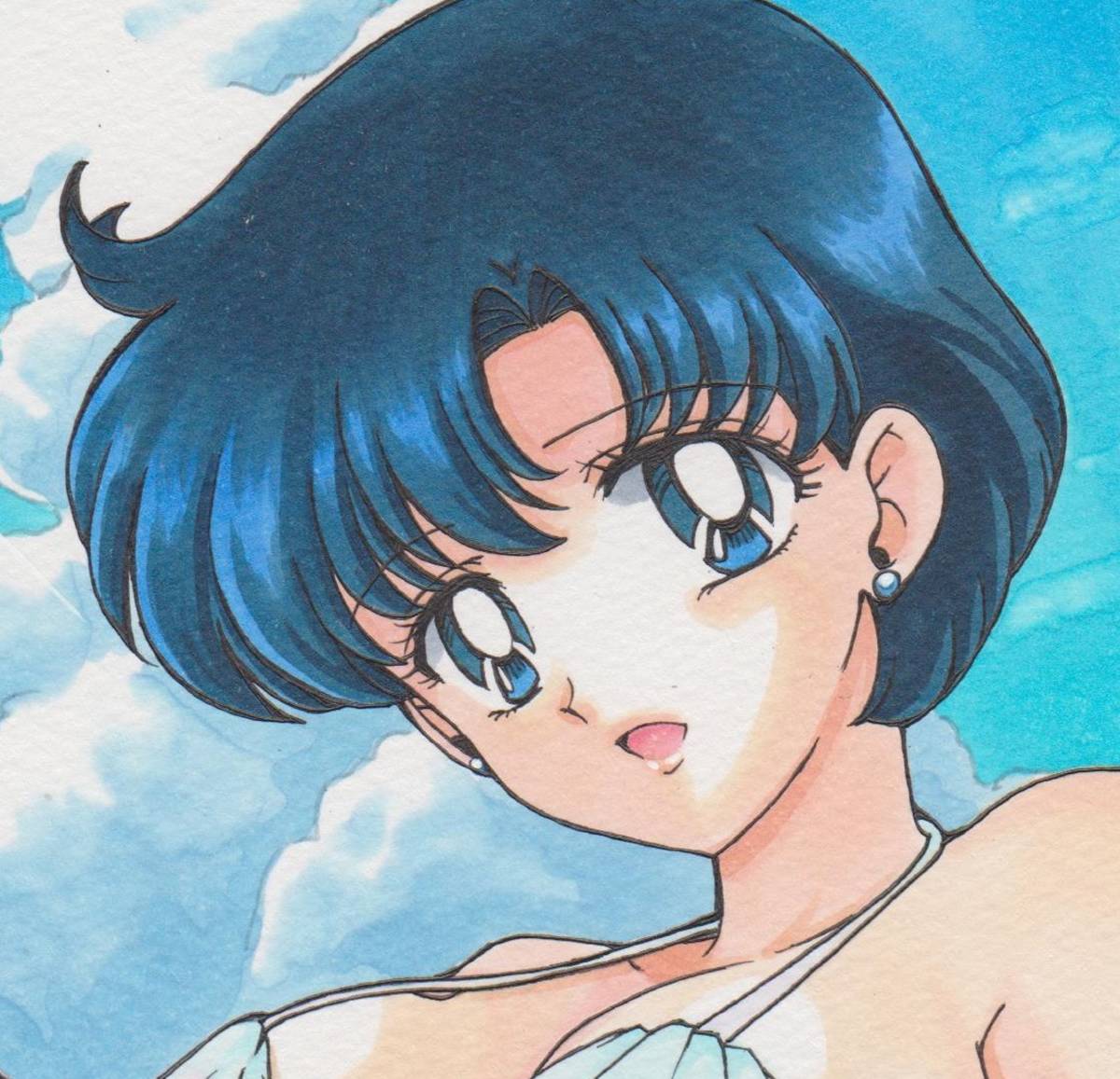 同人手描きイラスト（素人作品）☆セーラームーン☆亜美☆B5☆(手描き