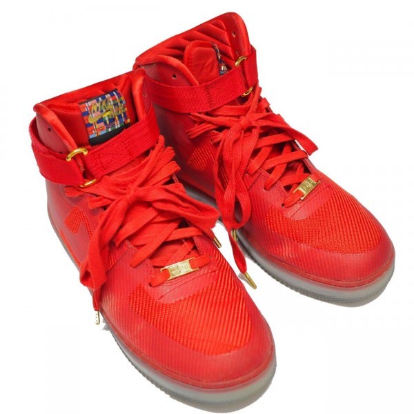 送料込 NIKE(ナイキ)AIR FORCE 1 CMFT LUX エアフォース1 スニーカー US10(28.0cm) ハイ コンフォート ラックス 748280-600 メンズ 靴 赤