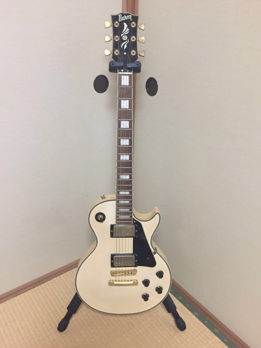 バーニー レスポール カスタムモデル 白 Burny バーニー レスポール
