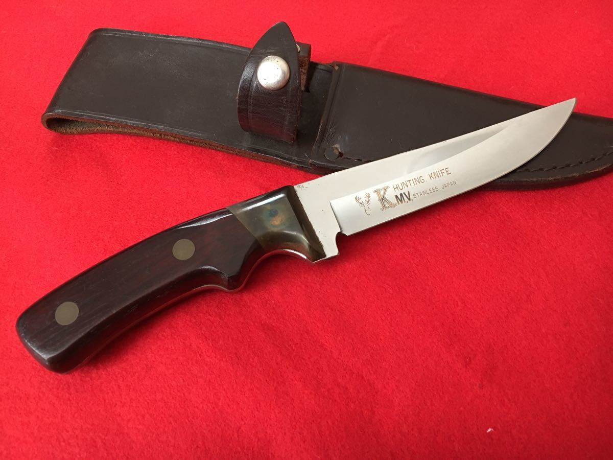 K M，V， HUNTING KNIFE KMV ハンティングナイフ JAPAN 中古品 KNIFE 