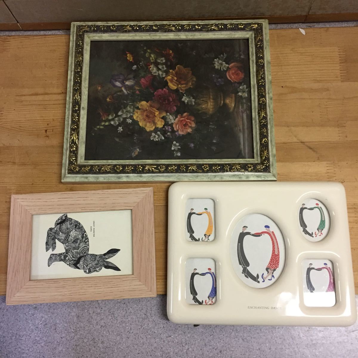 B2850▽写真立て フォトフレーム まとめて9点セット大量 木製フレーム 