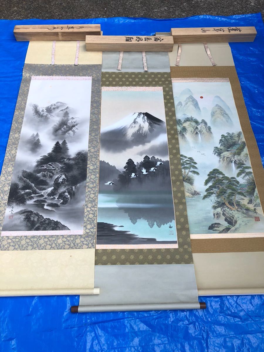 雨乞いの図　画賛　掛け軸　箱無し　書画、骨董品、美術品 雨乞いの図 画賛 掛け軸 箱無し 書画、骨董品、美術品 雨乞いの図 画賛